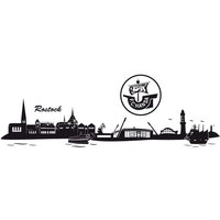 Wall-Art Wandtattoo "Hansa Rostock Skyline + Logo", (Set, 1 St.) von Wall-Art