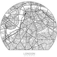 Wall-Art Wandtattoo "London Stadtplan selbstklebend", (1 St.) von Wall-Art