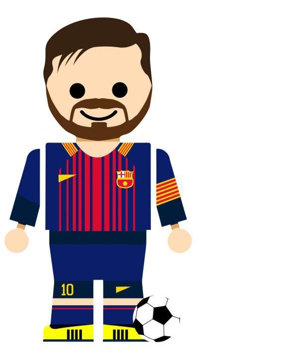 Wall-Art Wandtattoo Spielfigur Fussball Messi (1 St), selbstklebend, entfernbar von Wall-Art