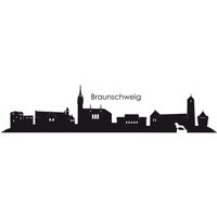 Wall-Art Wandtattoo "Stadt Skyline Braunschweig 100cm", (Set, 1 St.) von Wall-Art