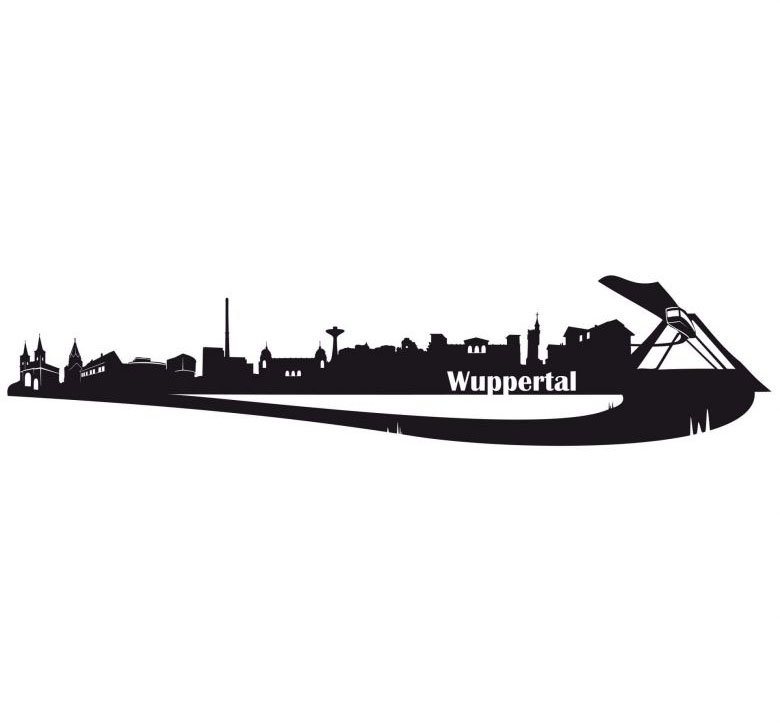 Wall-Art Wandtattoo Stadt Skyline Wuppertal 100cm (1 St), selbstklebend, entfernbar von Wall-Art