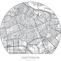 Wall-Art Wandtattoo "Stadtplan Amsterdam Tapete", (1 St.) von Wall-Art