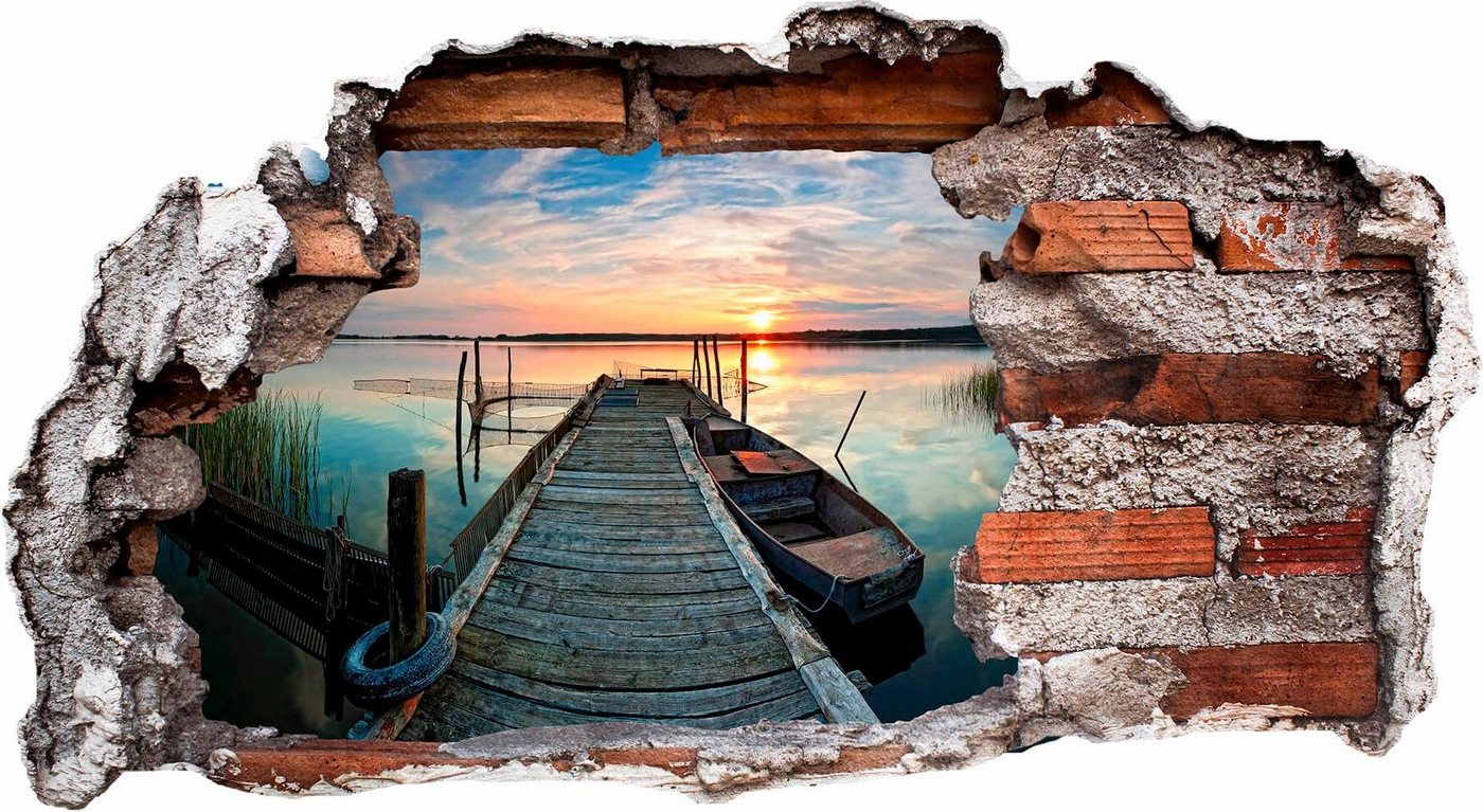 Wall-Art Wandtattoo Sunset at the lake, selbstklebend, entfernbar von Wall-Art