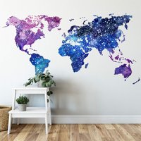 Wall-Art Wandtattoo "Universum Weltkarte Galaxie", (1 St.) von Wall-Art