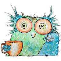 Wall-Art Wandtattoo "Vogel Kaffee Eule Coffee Owl", (1 St.) von Wall-Art