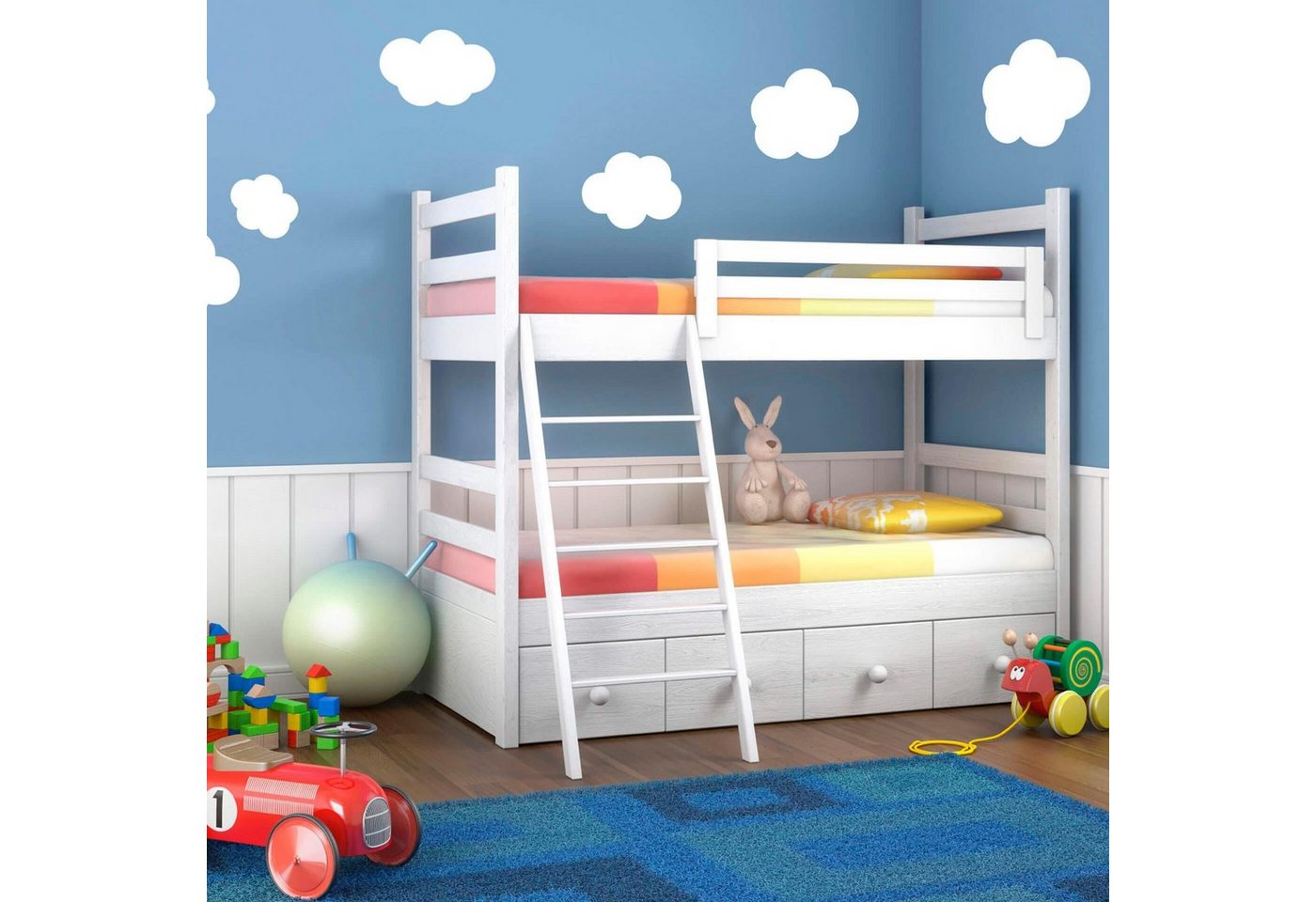 Wall-Art Wandtattoo Gute Nacht Kinderzimmer Wolken Set, selbstklebend, entfernbar von Wall-Art