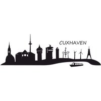 Wall-Art Wandtattoo "XXL Stadt Skyline Cuxhaven 120cm", (Set, 1 St.) von Wall-Art