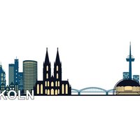 Wall-Art Wandtattoo "XXL Stadt Skyline Köln Fußball 120cm", (1 St.) von Wall-Art