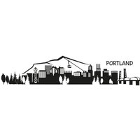 Wall-Art Wandtattoo "XXL Stadt Skyline Portland 120cm", (1 St.) von Wall-Art