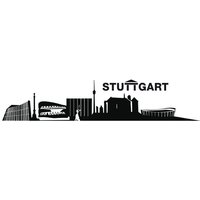 Wall-Art Wandtattoo "XXL Stadt Skyline Stuttgart 120cm", (Set, 1 St.) von Wall-Art