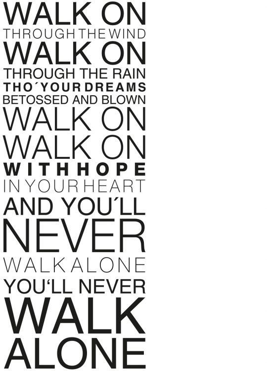 Wall-Art Wandtattoo You will never walk alone (Set, 1 St), selbstklebend, entfernbar von Wall-Art