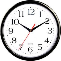 Wall Art Wanduhr (Analog), Ø: 25 cm, Klassik-Optik, schwarz/weiß - schwarz | weiss von Wall Art