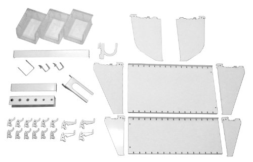 Wall Control KT-400-WRK W Slotted Tool Board Workstation Accessory Kit for Pegboard Only, White by Wall Control KT-400-WRK W Slotted Tool Board Workstation Accessory Kit for Pegboard Only, White by von Wall Control