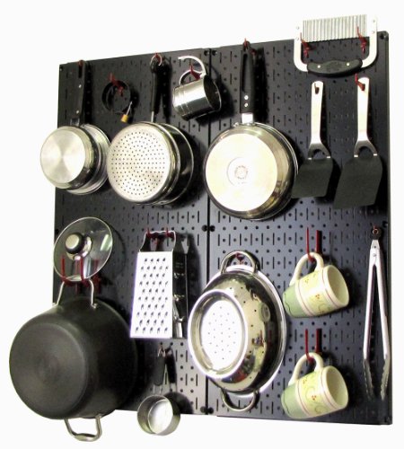 Wall Control Stecktafel-Organizer für die Küche, Töpfe und Pfannen, Stecktafel, Aufbewahrungs- und Organisationsset mit schwarzer Wandtafel und rotem Zubehör Wall Control Stecktafel-Organizer für die Küche, Töpfe und Pfannen, Stecktafel, Aufbewahrungs- und Organisationsset mit schwarzer Wandtafel und rotem Zubehör von Wall Control