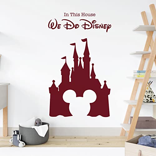 Wandsticker für Kinderzimmer, Disney-Motiv, Motiv "We Do Disney", Burgunderrot von Wall Designer