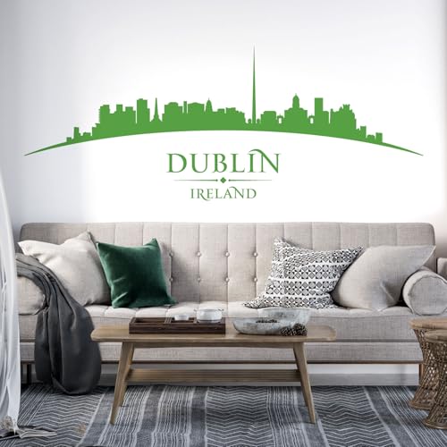 Wandtattoo / Wandaufkleber, Motiv: Dublin-Skyline, Dublin-Schloss, The Spire of Dublin von Wall Designer