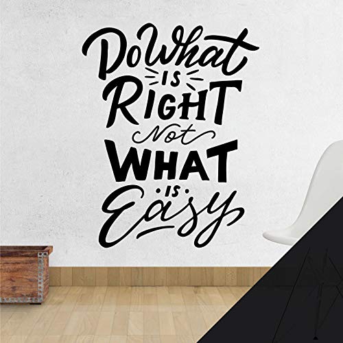 Wandtattoo "Do What is Right, Not What is Easy" (englischsprachig), Schwarz von Wall Designer