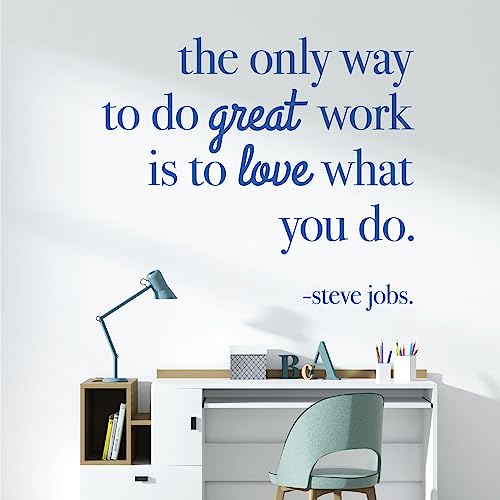 Wandtattoo "The Only Way to Do Great Work is to love what you do - Steve Jobs", motivierendes Zitat von Wall Designer