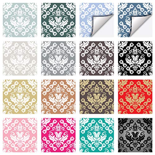 Wall Genie Dam 7 Fliesenaufkleber, selbstklebend, Vinyl, 150 x 150 mm, 30 Stück von Wall Genie