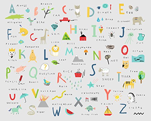 Wall Rogues WR50586 Alphabet Wandbild, White/Off-White von Wall Rogues