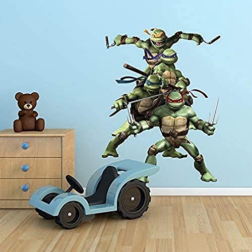 Teenage Mutant Ninja Turtles Tmnt Farbige Wand Kunst Mädchen Kinderzimmer Transfer Druck von Wall Smart Designs