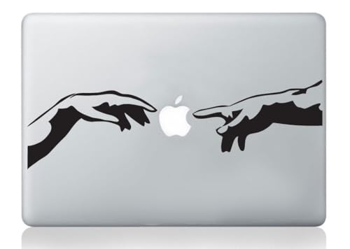 Michelangelo Schaffung von Adam italienischen Händen mac Aufkleber Apfel Macbook Laptop Abziehbild Kunst Vinyl Kunst von Wall4stickers