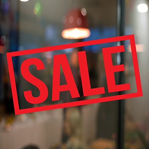 Sale Sticker Verkauf Geschäft Vinyl Aufkleber Fensterbeschriftung Wandkunstzeichen Frontdesign außen … von Wall4stickers