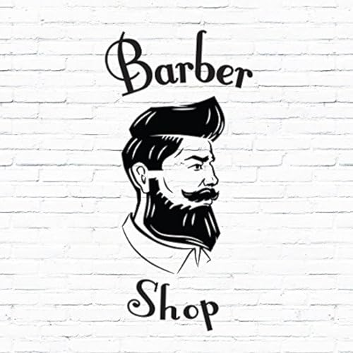 Barbers Shop Gentlemen Salon Vinyl Schild Friseure Hair Window Lettering Sticker Aufkleber Vinyl Haut Aufkleber Wandbild Kunst von Wall4stickers