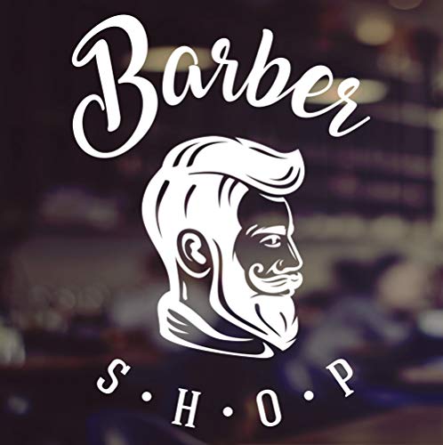 Barbers Shop Gentlemen Salon Vinyl Zeichen Friseure Haar Fenster Schriftzug Glas Aufkleber Fenster Zeichen Vinyl Aufkleber Graphics Cafe Shop Salon Bar Restaurant Glas Aufkleber Shop Dekoration von Wall4stickers