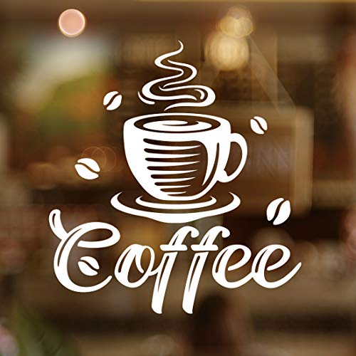 Coffee Takeaway Tasse Fensterschild Vinyl-Aufkleber Grafik Café Shop Salon Bar Restauran Küche Wandkunst Fliesenaufkleber Türschild Transfer-Schriftzug Espresso-Bar Schild Deko weiß, Reversed Coffee Takeaway Tasse Fensterschild Vinyl-Aufkleber Grafik Café Shop Salon Bar Restauran Küche Wandkunst Fliesenaufkleber Türschild Transfer-Schriftzug Espresso-Bar Schild Deko weiß, Reversed von Wall4stickers