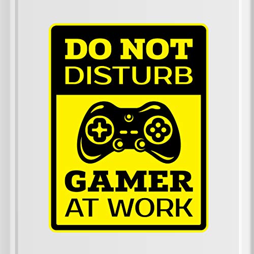 Don't Disturb Gamer at Work Nicht stören Spieler bei der Arbeit Tür Aufkleber Kinderzimmer Wandaufkleber Wandbild Vinyl Aufkleber Kinderzimmer Kinder Spieler Kunst Teenager Videospiel Wandbild von Wall4stickers