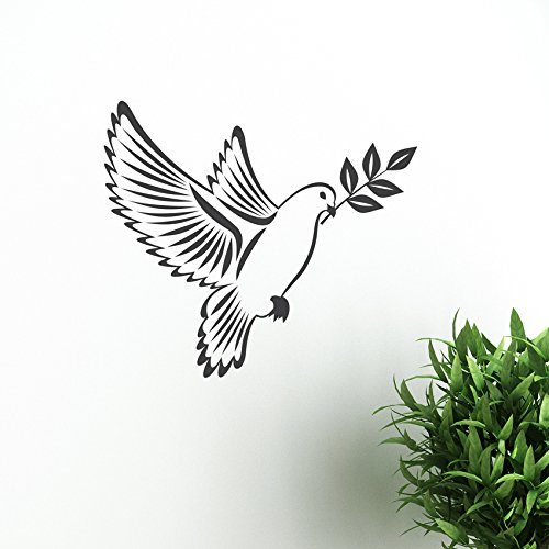 Dove of Peace mit Olivenöl Ast Aufkleber Vector Bild Vögel Wandsticker Peace Vinyl Art Home Dekoration Wandbild von Wall4stickers