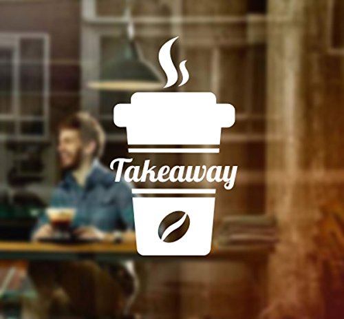 Kaffee zum Mitnehmen Cup-Fenster-Zeichen-Vinylaufkleber Graphics Cafe Geschäfte Salon Bar Restaurant Kaffee zum Mitnehmen Cup-Fenster-Zeichen-Vinylaufkleber Graphics Cafe Geschäfte Salon Bar Restaurant von Wall4stickers