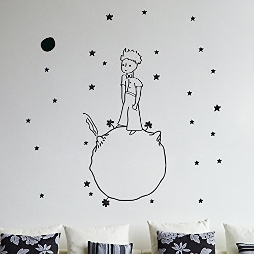 Little Prince Wand Aufkleber Vinyl Aufkleber Weihnachten Kinder Kinder Kunst-Silhouette von Wall4stickers