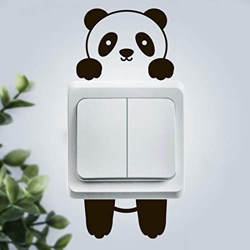 Panda Lichtschalter-Aufkleber Wand-Schlafzimmer Aufkleber Cool Decal Jungenzimmer Zubehör Stuff Stocking Teenage Art Home Decor Kinderzimmer Abdeckung Dekoration Küche Kinder Poster Gadgets Gaming von Wall4stickers