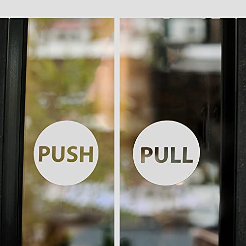 Pull Push Door Stickers 6cm Shop Window Salon Bar Cafe Restaurant Office Vinyl Sign by Wall4stickers von Wall4stickers