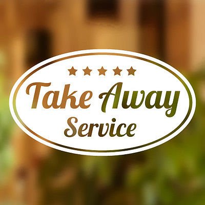 Takeaway Sticker Shop Window Vinyl Sign kebab fish chips food place catering by Wall4stickers von Wall4stickers