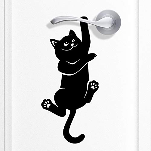 Vinyl-Aufkleber mit Motiv ''Katze springend'', Fensterbilder für Schlafzimmer, Küche, Fenster, Silhouette, Glas, selbstklebend, niedlich, lustig, für Kinderzimmer Vinyl-Aufkleber mit Motiv ''Katze springend'', Fensterbilder für Schlafzimmer, Küche, Fenster, Silhouette, Glas, selbstklebend, niedlich, lustig, für Kinderzimmer von Wall4stickers