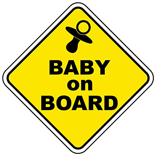 Wall4Stickers Baby on Board Vinyl Auto Aufkleber Van Truck Bike Stoßstange Aufkleber Sicherheitszeichen Vorsicht Zeichen für Neue Eltern und Baby von Wall4stickers