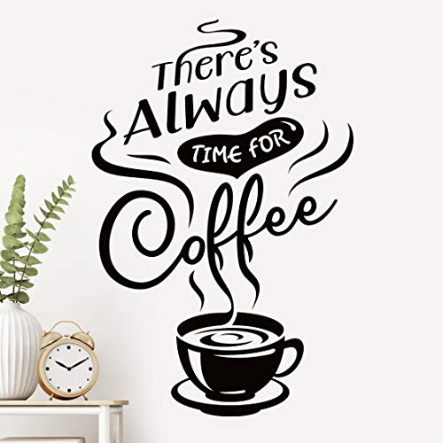 Wandtattoo, Motiv: "There is Always time Coffee", Vinyl, entfernbar, selbstklebend von Wall4stickers