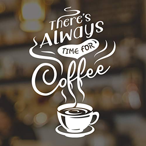 Wandtattoo, Motiv: "There is Always time Coffee", Vinyl, entfernbar, selbstklebend von Wall4stickers