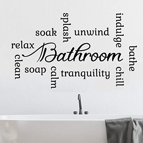 Wandtattoo für Badezimmer, Zitat, Motivationsschrift, Wanddekoration, Vinyl von Wall4stickers