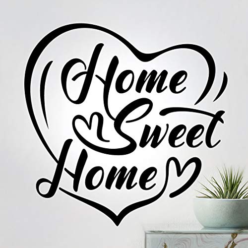 Wandtattoo mit Zitat "Home Sweet Home", für Flur und Wohnzimmer, motivierend, für Küche, Schlafzimmer, Zitate "Welcome", entfernbar, Vinyl, zum Selbermachen, für Flur von Wall4stickers
