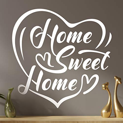 Wandtattoo mit Zitat "Home Sweet Home", für Flur und Wohnzimmer, motivierend, für Küche, Schlafzimmer, Zitate "Welcome", entfernbar, Vinyl, zum Selbermachen, für Flur von Wall4stickers