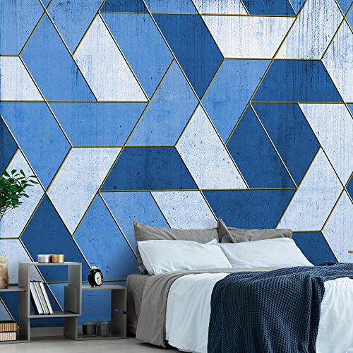 WALL81 Tapete Umweltfreundliche TNT Geometrische Muster Taglia S - cm 285 x 300 h himmelblau von WALL81