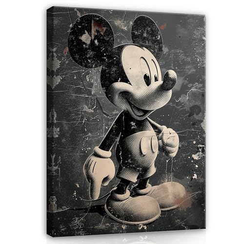 Bilder Mouse schwarz weiß 40x30 cm - Modern Leinwandbild Groß XXL Wohnzimmer Schlafzimmer Wandbild Kunstdruck Wandbilder Canvas Desing Wand Bild auf Leinwand Aufhängefertig Bilder Mouse schwarz weiß 40x30 cm - Modern Leinwandbild Groß XXL Wohnzimmer Schlafzimmer Wandbild Kunstdruck Wandbilder Canvas Desing Wand Bild auf Leinwand Aufhängefertig von WallArena