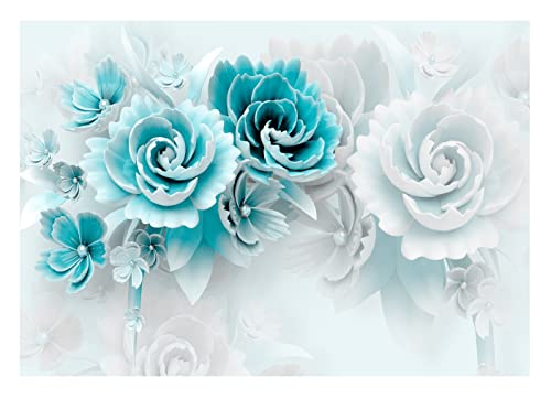 Fototapete 3D Blumen Pastell Wohnzimmer Schlafzimmer Wandtapete Vlies Tapete UV-Beständig Montagefertig (14150, VEL (152x104 cm) 1 Bahn) von WallArena