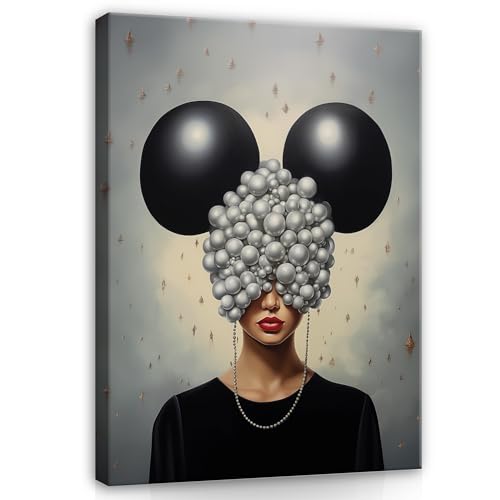 Leinwand Bilder Frau Gesicht Abstrakt Grau 120x80 cm - Modern Leinwandbild Groß XXL Wohnzimmer Schlafzimmer Wandbild Kunstdruck Wandbilder Canvas Desing Wand Bild auf Leinwand Aufhängefertig Leinwand Bilder Frau Gesicht Abstrakt Grau 120x80 cm - Modern Leinwandbild Groß XXL Wohnzimmer Schlafzimmer Wandbild Kunstdruck Wandbilder Canvas Desing Wand Bild auf Leinwand Aufhängefertig von WallArena