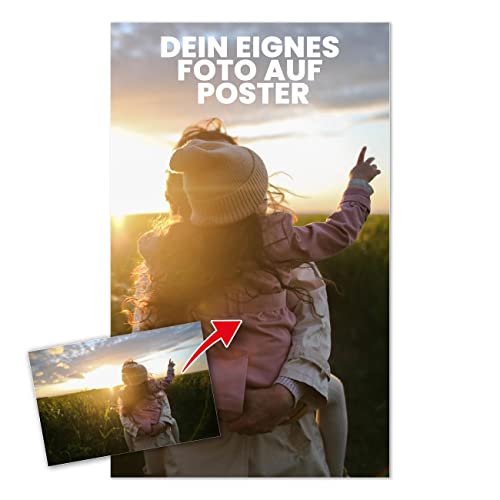 Poster 30x40 cm Hochformat - eigenes Foto als Poster - Fotoposter XXL Kunstdruck Poster mit Wunschmotiv - Personalisierbares Geschenk - Wandbild Wandbilder Wand Bild auf Poster von WallArena