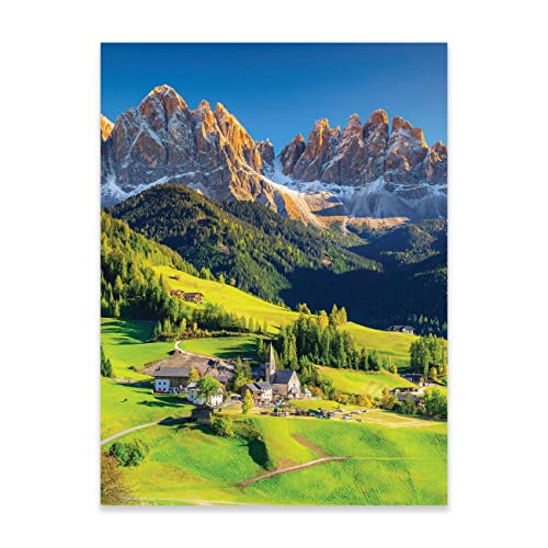 Poster Berge Landschaft Natur 50x70 cm Hochformat - OHNE RAHMEN XXL Wandposter Kunstdruck Fotoposter Wandbild Wandbilder Wand Bild auf Poster Wohnzimmer Schlafzimmer Küche von WallArena